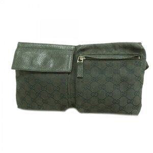 Gucci Waist Bag GG Canvas Black Silver